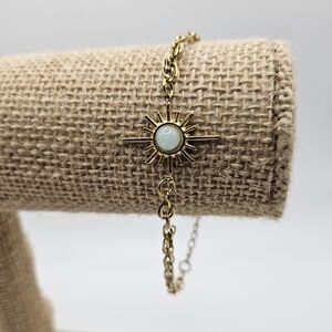 🆕️Vintage Color Natuvral Stone Bracelet Stainless Steel Bracelet Turquois color